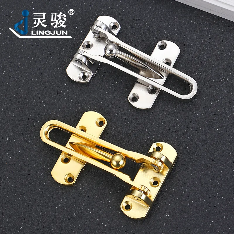 1pc Clasp Locks Room Door Security Guard Chain Lock With Swing Arm Bar Latch Bolt Buckle With Swing Arm Bar Latch Bolt Buckle