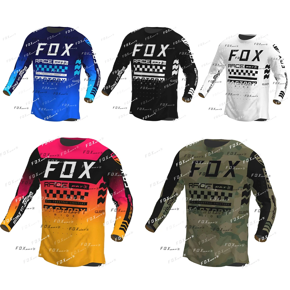

Men's MTB Jersey BATFOX Downhill Jersey Motocross Bicycle Mountain Quick-Dry Breathable Cycling Jersey