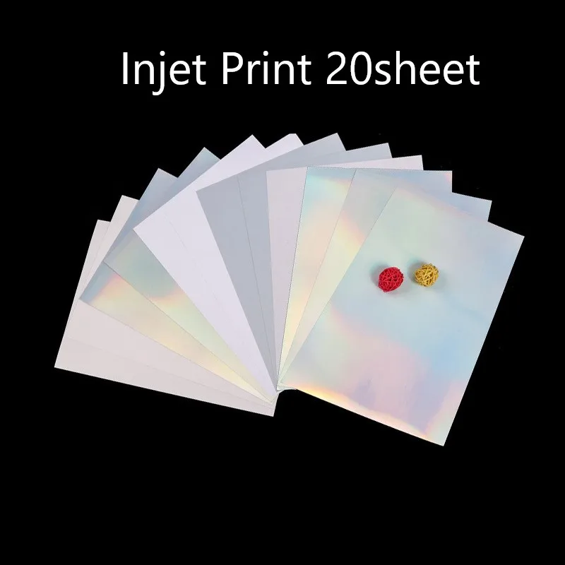 20 Sheets A4 Vinyl Sticker Paper for Inkjet Printer Matte White Self Adhesive Stickers Label Waterproof Decal Paper Sheet