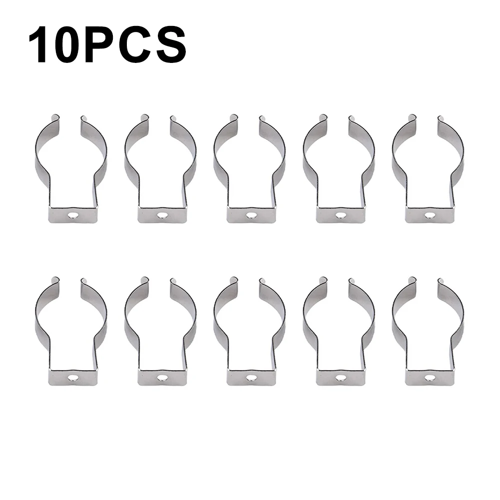 Reliable Tool Organization with 10pcs Silver Spring Terry Clips 304 Stainless Steel Construction (118 characters)