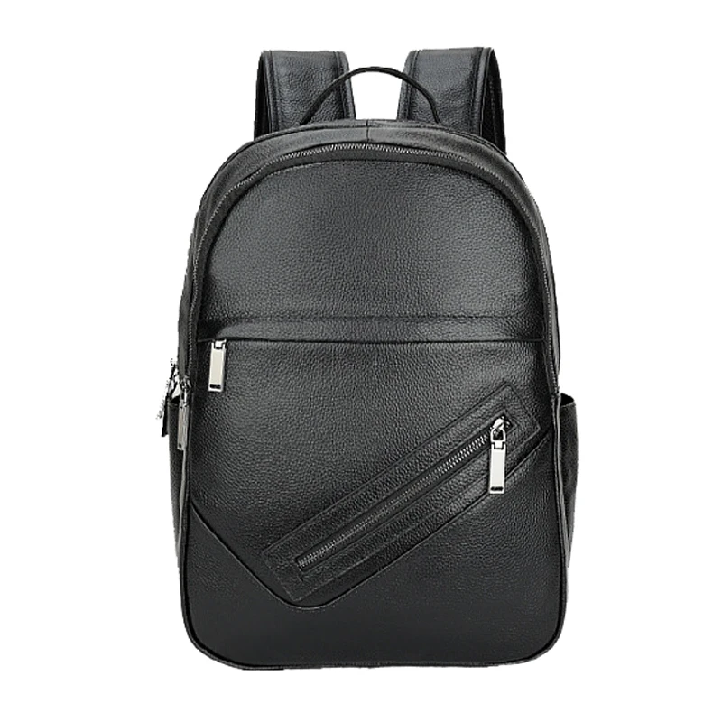 

2024 New Brand Natural Cowskin Genuine Leather Men's Backpack Fashion Large Capacity Shoolbag Boy Laptop Backpack Computer Bag