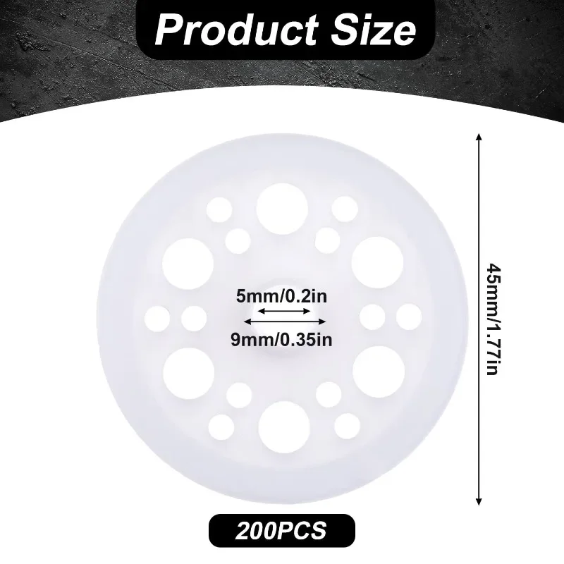 50/100/200pcs 45mm Plastic Flat Washers for Screws Fixing Insulation Panels