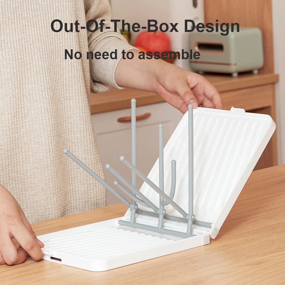 Foldable Baby Bottle Drying Rack with Tray Travel Baby Bottle Dryer Holder Space Saving Drying Rack for Bottles Accessories