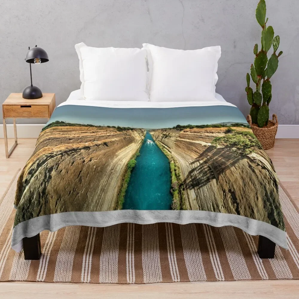 

Corinth Canal Throw Blanket Polar Furrys Plaid Blankets