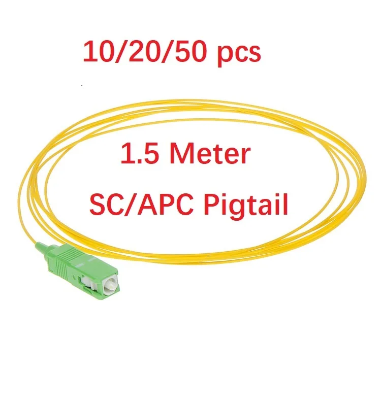 

Fiber Pigtail 10/20/50pcs 1.5M SC/APC Single Mode G657A2 SX Core 0.9MM Fiber Optic Pigtail Yellow LSZH Jacket Fiber Optic Cable