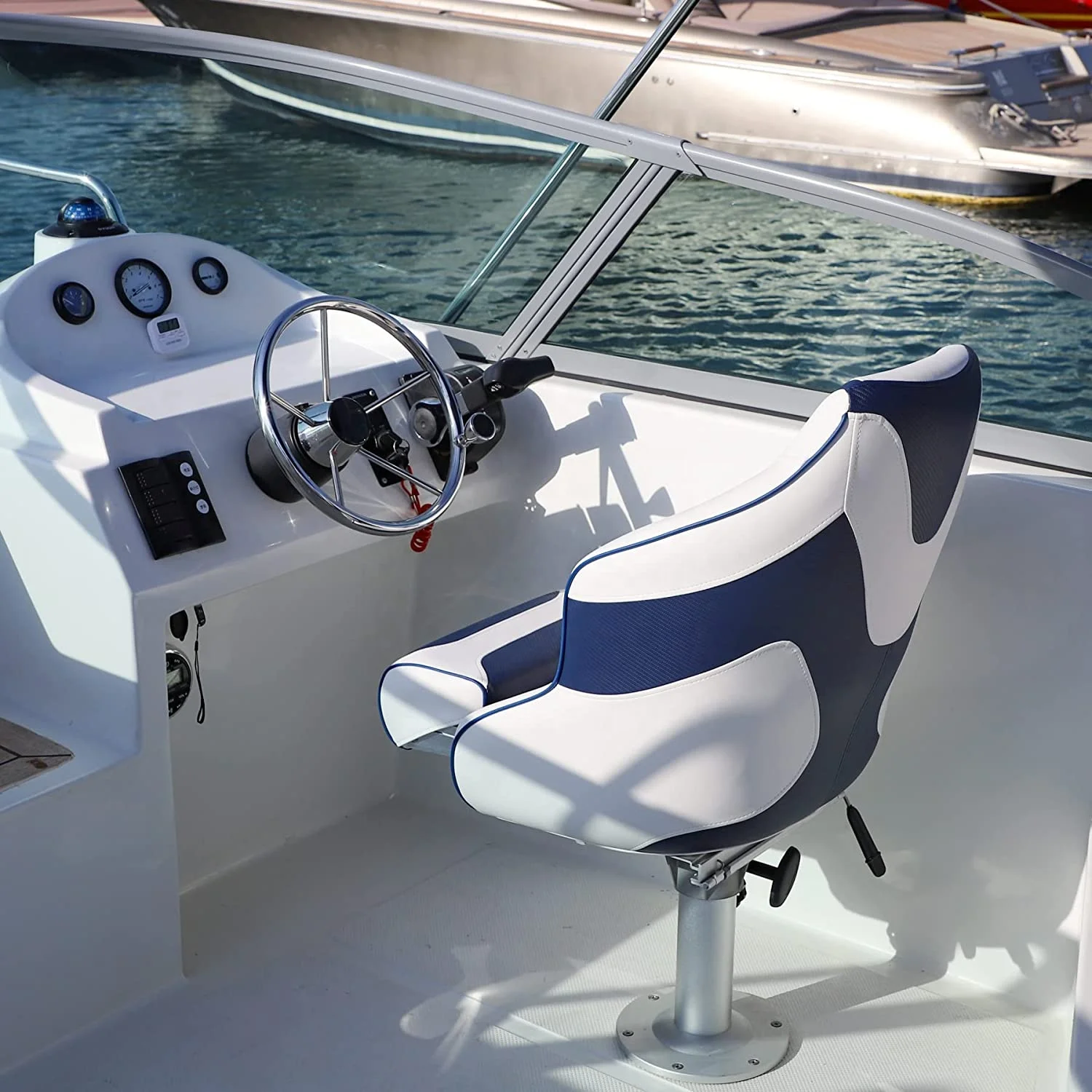 Heavy Duty Marine Boat Accessories Luxury Boat Seat Deluxe Flip up Seat for Captain Chair