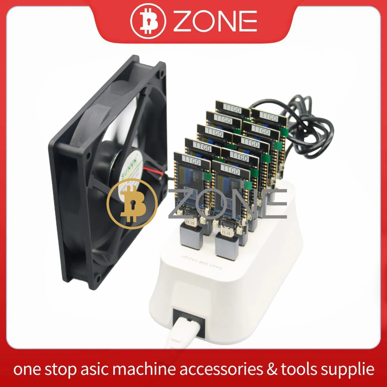 10PCS Bitcoin NerdMiner V2 56KH/S*10 BTC Lottery Miner Station With 60W 10  Port Nerd Miner 1.14 Solo Miner Hub With Cooling Fan - AliExpress