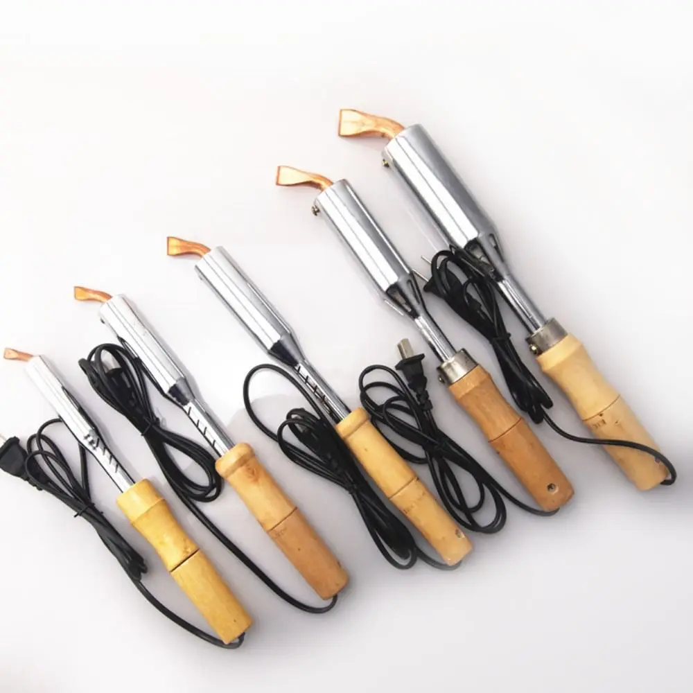 220V Adjustable Temperature Electric Solder Iron 30W/40W/60W/80W/100W Wooden Handle Soldering Iron Rework Statian Welding Tool