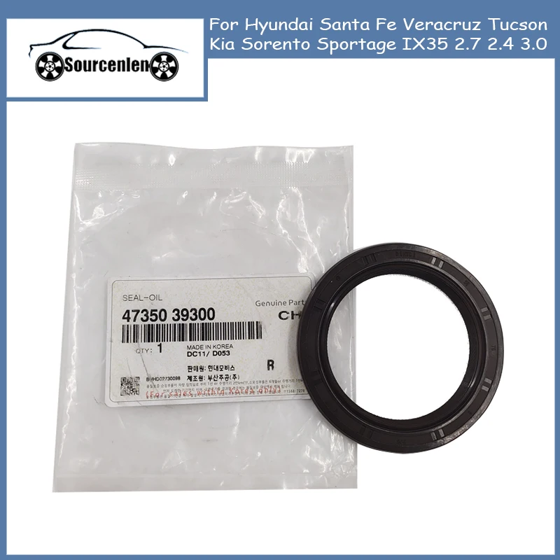 Genuine Transfer Case Oil Seal for Hyundai Santa Fe Veracruz Tucson Kia Sorento Sportage IX35 2.7 2.4 3.0 4735039300