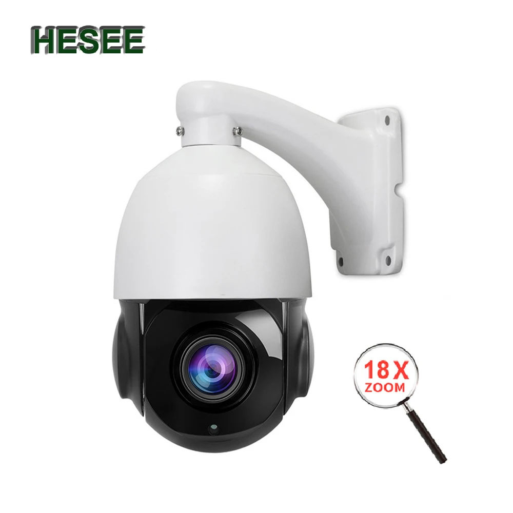 

HESEE 4MP 5MP PTZ Speed Dome Camera POE Outdoor Network IP Camera 18X Optical ZOOM 360 degree P2P For CCTV Security Protection