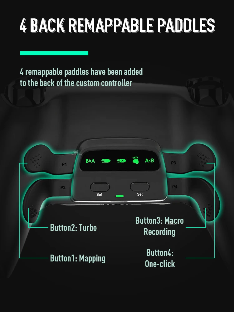 DATA FROG Paddle Suitable For PS5 Edge Rear 4-piece Metal Rear