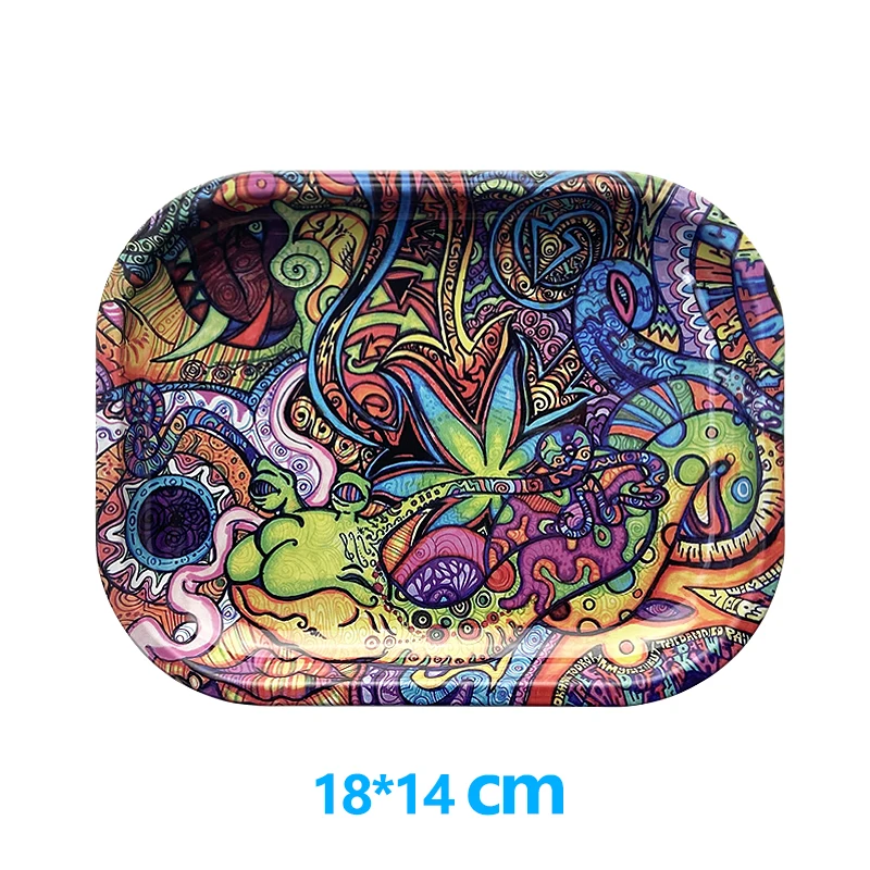 Tobacco Metal Trays 180*140mm Rolling Tray Houseware Accessories Sundries Storage Container 5