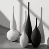 Modern Minimalist Handmade Ceramic Vase Black and White Simple Design Handmade Art Decoration Living Room Model Room Vase Decor 1