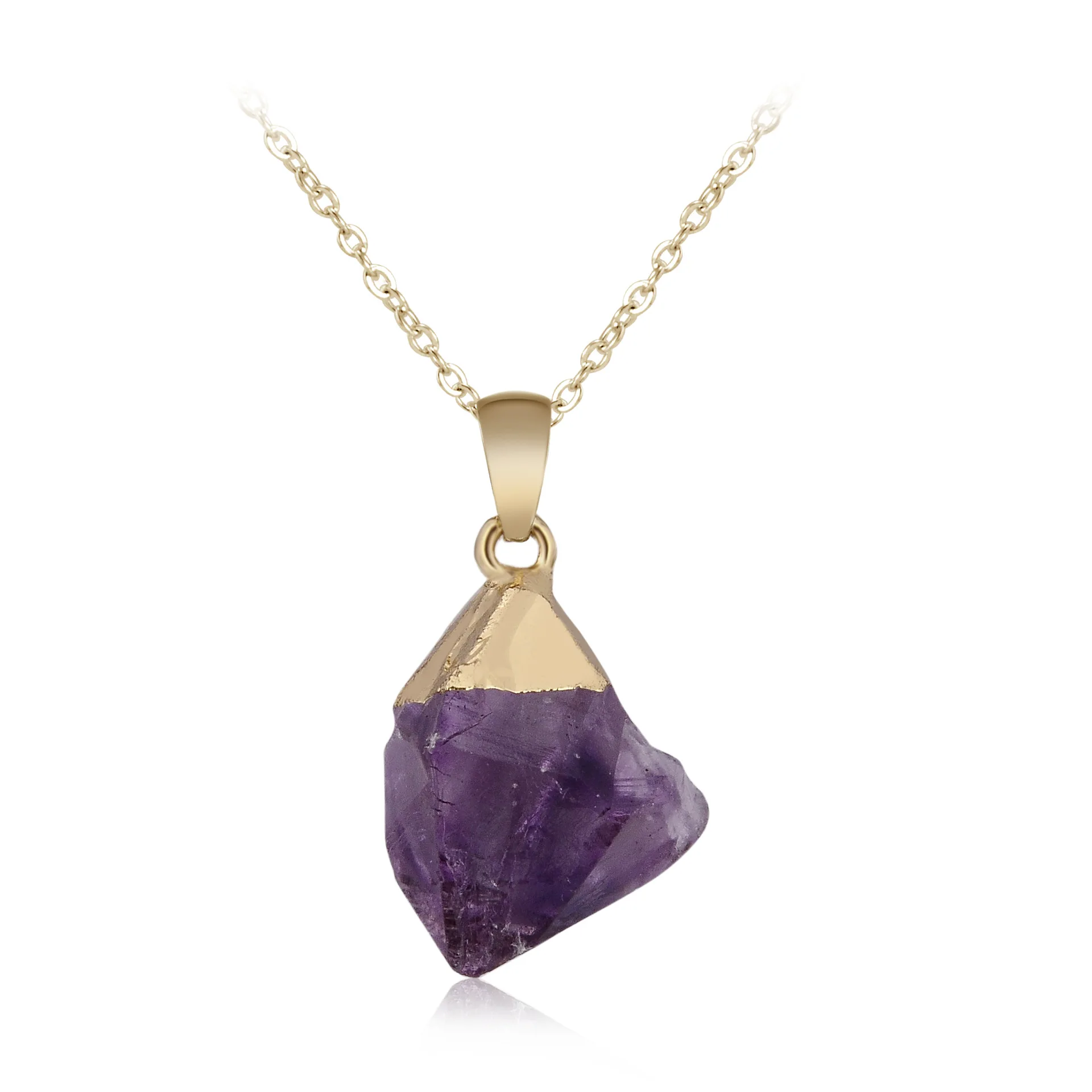 For Jewelry Making DIY Jewelry Making Handmade Necklace Natural Gemstone Irregular Citrine Amethyst Pendant pendant necklace silver pendant jasper pendant gold scarab pendant