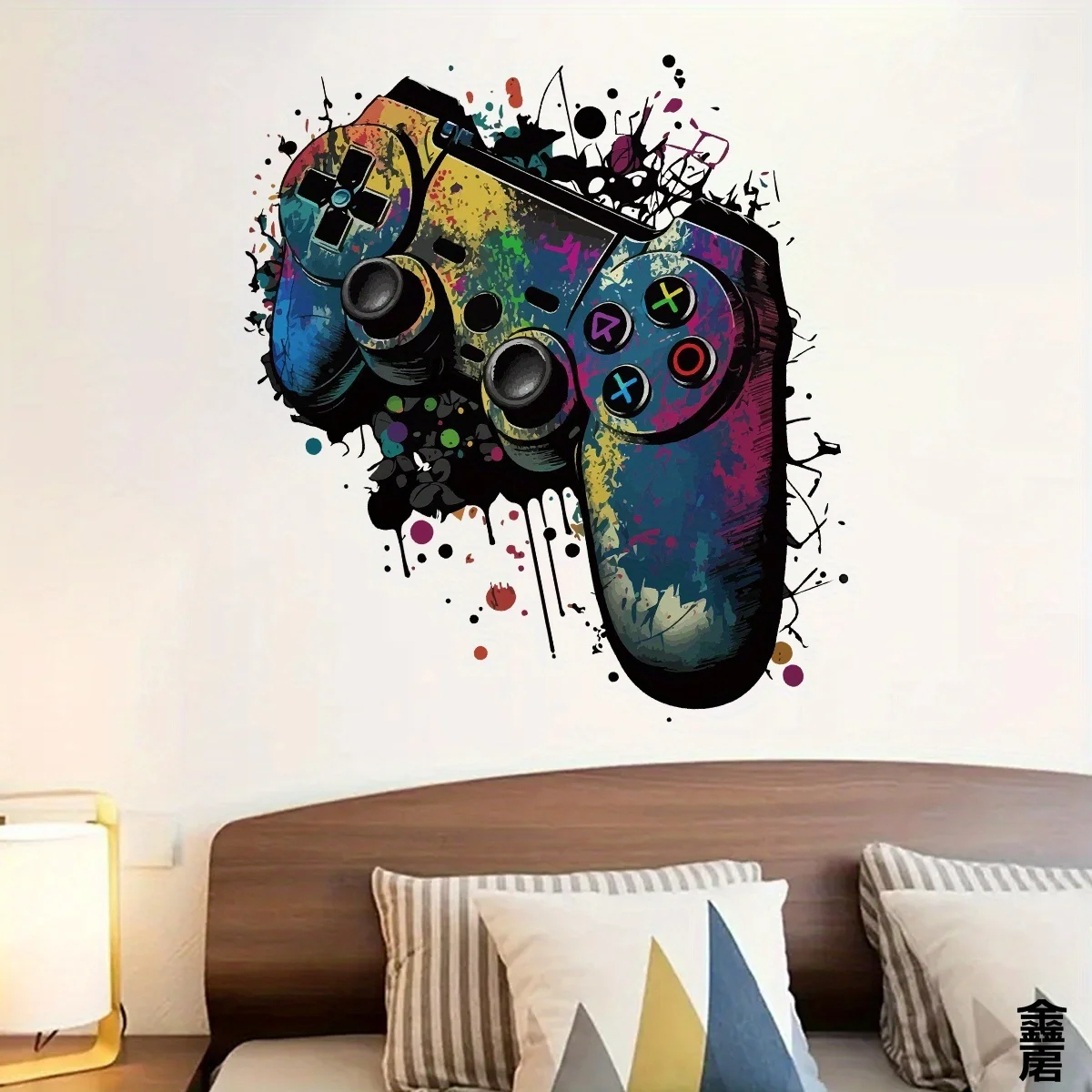Watercolor Colorful Game Mechanical Wall Stickers for Children Room Kid Boy Home Decor Wall Decal Bedroom Living Room Decoration - 4