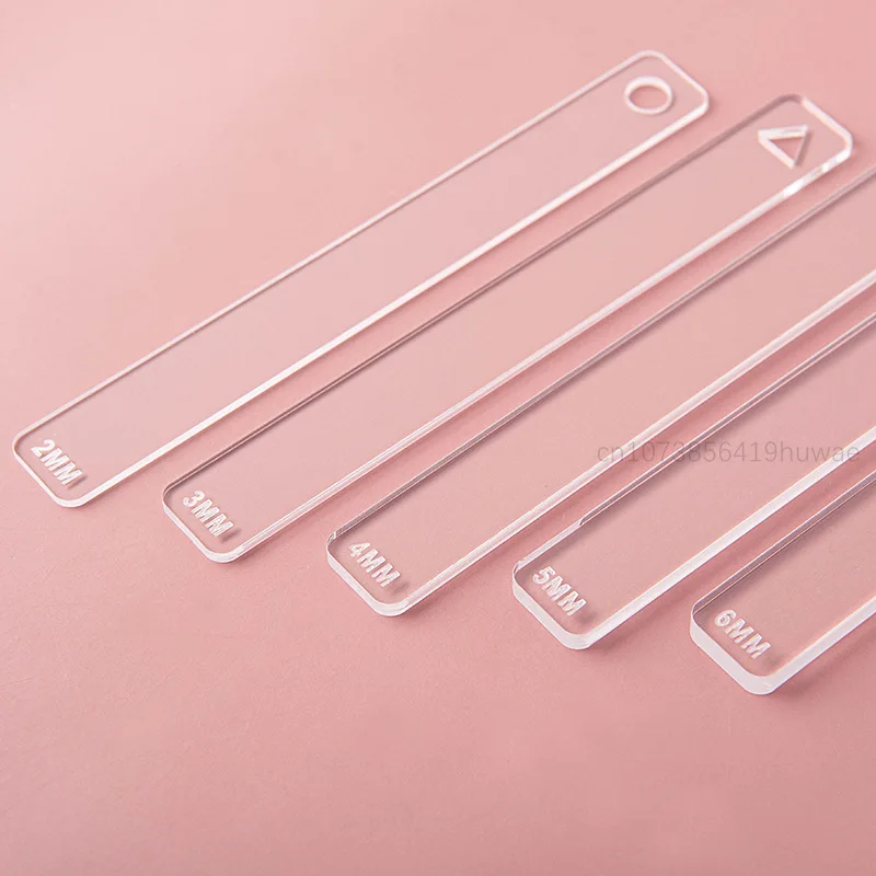 Polymer Clay Thickness Guide Rail Ruler 1 Pair 2/3/4/5/6mm DIY Earrings Jewelry Pendant Pottery Tool
