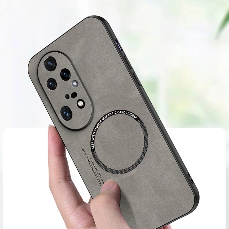 Vintage Sheepskin Magnetic Leather Phone Case Cover with MagSafe Compatibility