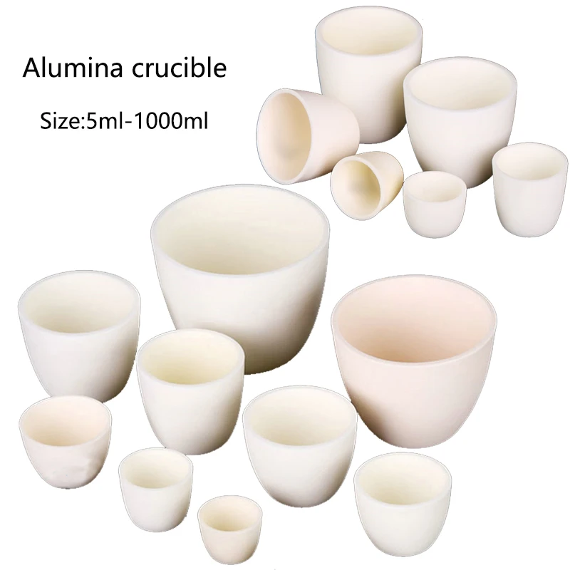 1pcs alumina crucible Corundum Crucible 5ml1000ml 99 Alumina Ash
