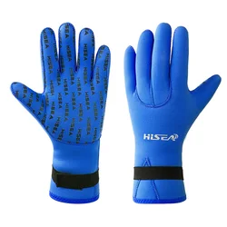Thermal Neoprene Water Sports Gloves for Diving and Outdoor Activities (Blue)