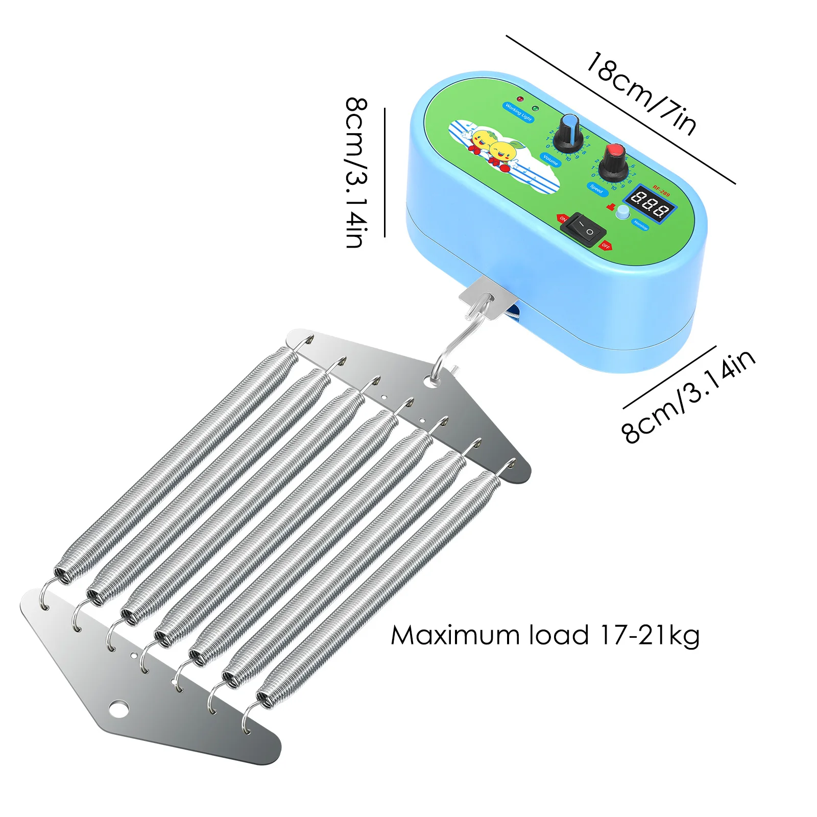 Hanging Electric Cradle for Baby, Adjustable Timer, Swing Spring for Baby Cradle, Up to 19 kg Furniture For Children Sewing