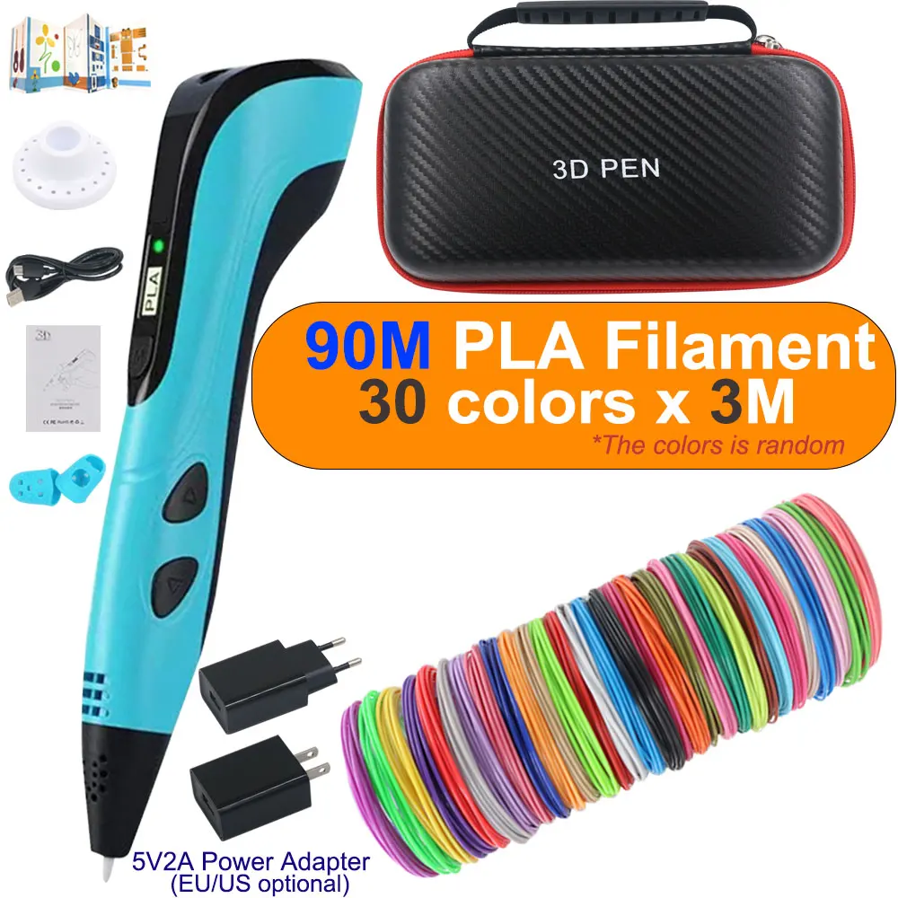 Innovative 3D Printing Pen Kit for Kids with Filament, Power Adapter, and Travel Case, Perfect Birthday or Christmas Gift