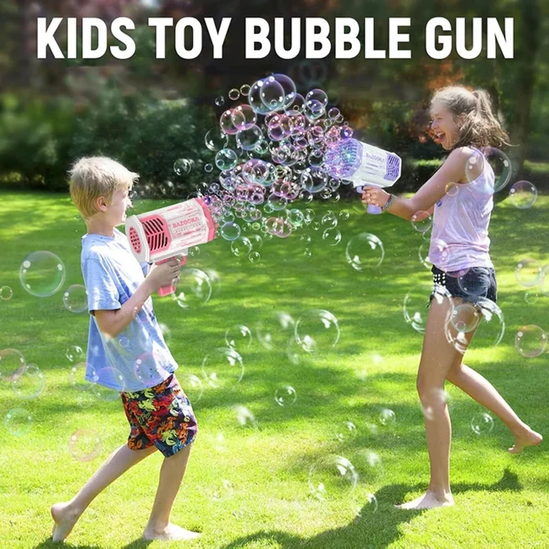 69 Holes Soap Blaster Bubble Gun Kids Adults Party Wedding Summer Fun Gifts Indoor and Outdoor Toys Ages 3 4 5 6 7 8 Boy Girl 3