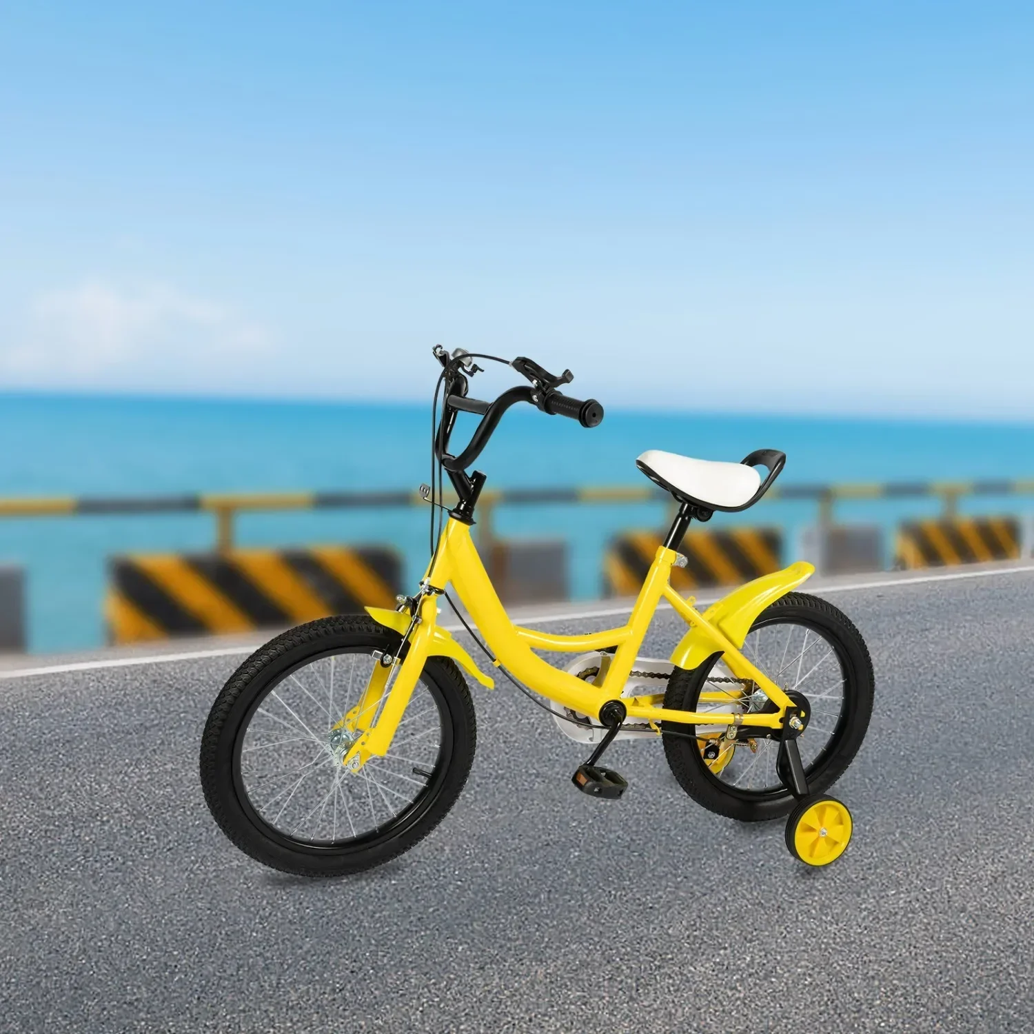 Dino City Bikes 166R Vélo Enfant 16 Pouces – Fuchsia, Stabilisateurs, Garde-Boue, Porte-Poupée – TÜV/GS – 4-7 Ans (105-135 Cm)