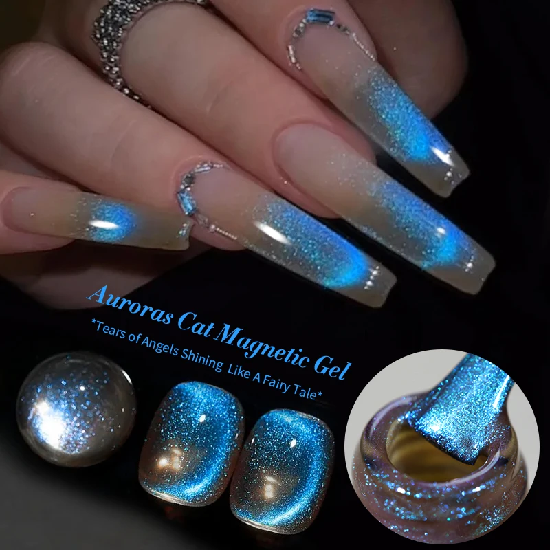 Nail gel polish BORN PRETTY 10ml Auroras Cat Magnetic Gel Tears of Angels Crystal Shining Like A Fairy Tale Soak Off UV Gel Nail Art Varnish