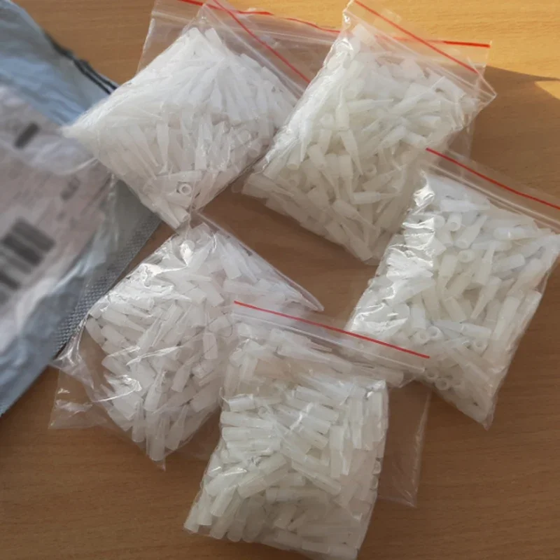 100pcs/bag Tip Caps Disposable Tattoo Nozzle Microblading Pen Needle Tube Plastic Cap Tattoo Accessories 1R 3R 5R