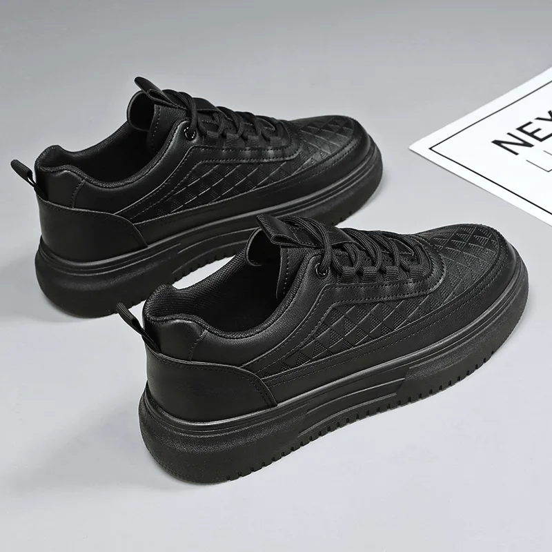Fashion Men White Shoes All-match Korean Man Casual Sneakers Platform Boys Outdoor Board Shoes Breathable Comfy Sneakers