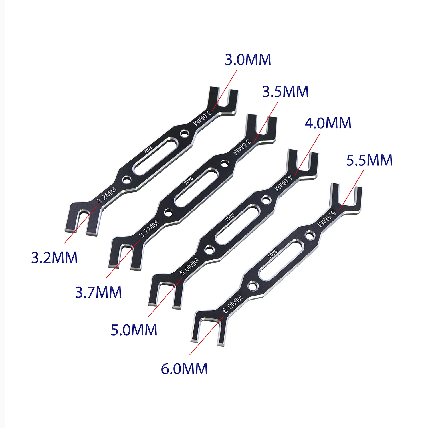 Aluminum Chassis Setup System Measuring Tool Set With Ruler Wrench For 1/ 10 RC Crawle Car Axial SCX10 Capra TRX4 Yikong Upgrade - Image 4