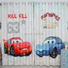 Disney Cars Mcqueen Boy Cartoon Children'S Room Bedroom Bay Window Floor-To-Ceiling Window Blackout Cloth Printed Curtain 2