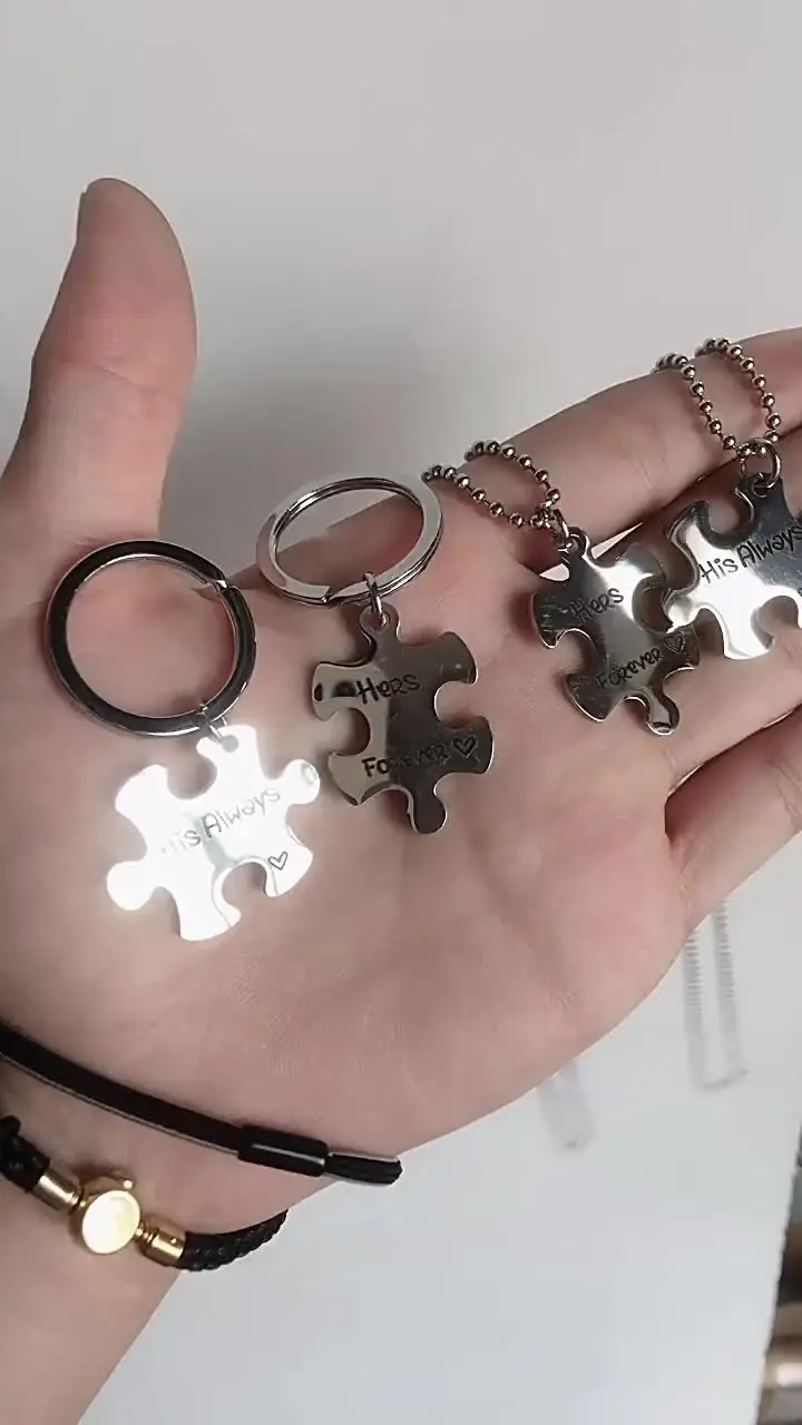 Portachiavi Puzzle A Forma Di Cuore In Acciaio: Il Regalo Romantico Per Coppie E Amici Del Cuore!