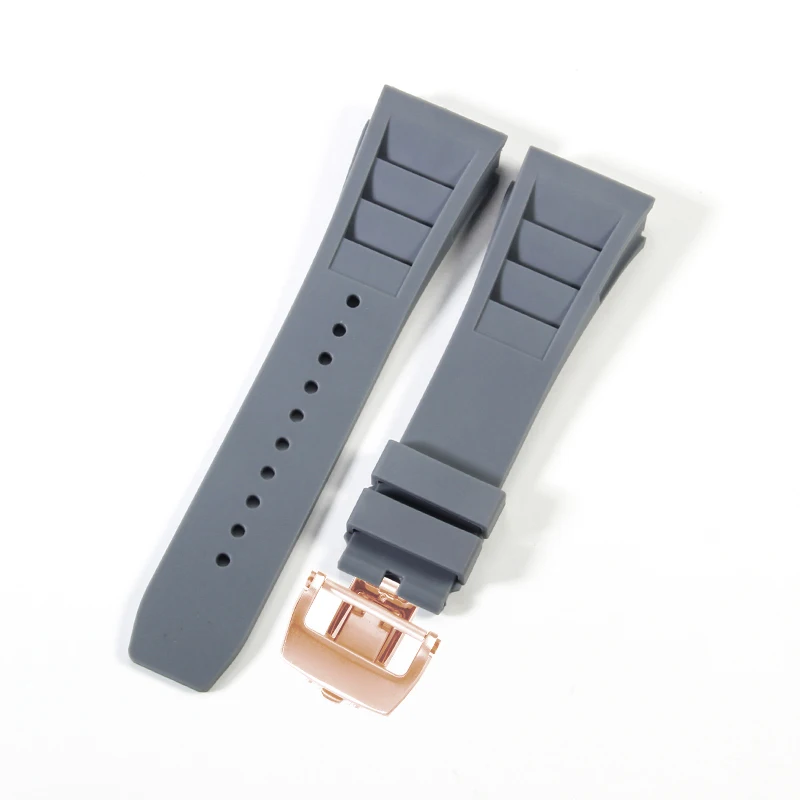 High-Quality Waterproof Soft Rubber Watch Strap for Luxury Sports Watches
