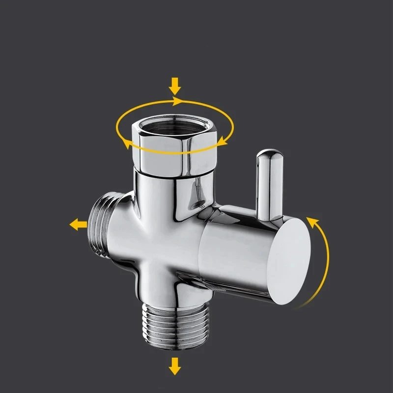 

Регулируемый трехходовой клапан для душа из меди G1/2 дюйма, регулируемый распределитель воды, 1 дюйм и 2 выходных угловых клапана, для ванной и душа