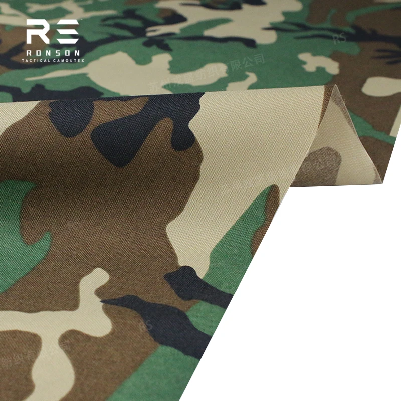 hot sale 500D nylon oxford M81 Woodland camo camouflage tactical fabric use for bag vest in stock