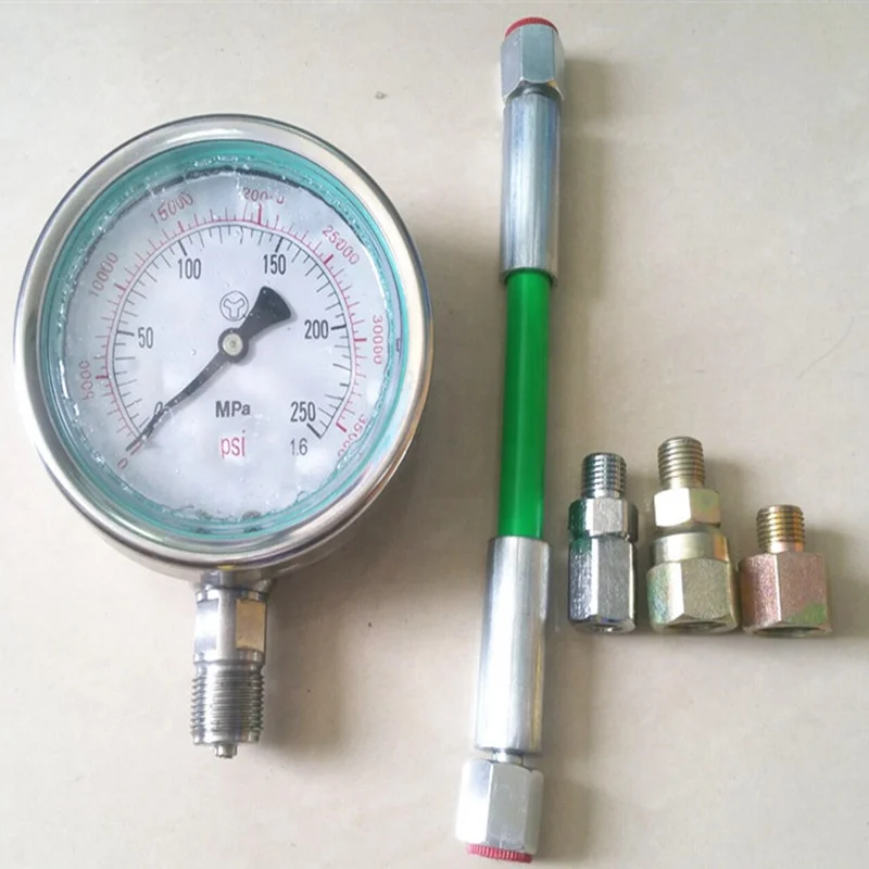 Tester Ad Alta Pressione Common Rail 0-250Mpa Per Stantuffo Common Rail Del Circuito Del Gasolio, Manometro Di Prova Della Pressione Del Tubo Common R