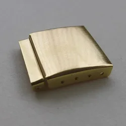 Steel Watch Strap Bracelet Extender Clasp - Step Design, Gold/Silver Color, 12 - 22mm, Repair Accessory (1/2/5PCS) - 1PC (GOLD 19MM)