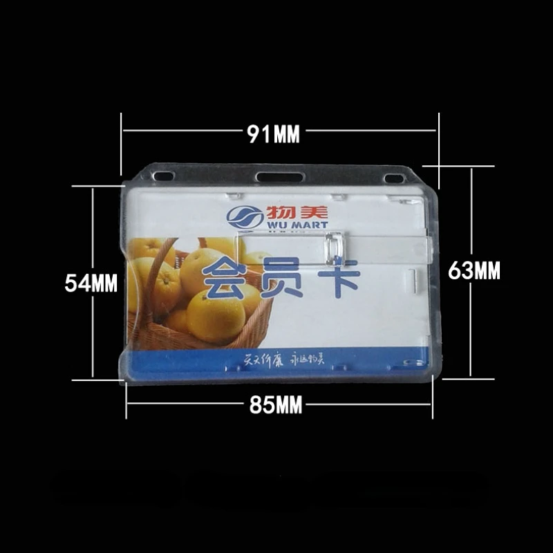 ID Tag Card Holder Double Sided Slot For PC Working Permit Employee Pass Work Card card holder id card case id card holder