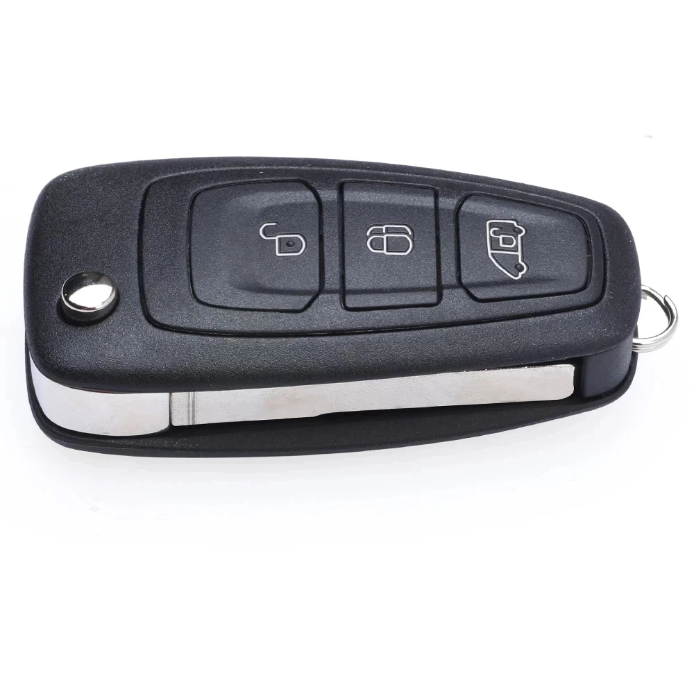 Car Remote Key KEYECU 3 Buttons 433MHz ID49 for Ford Transit / Transit Custom/ Tourneo 2015-Flip Remote Key Fob GK2T-15K601-AB / AA