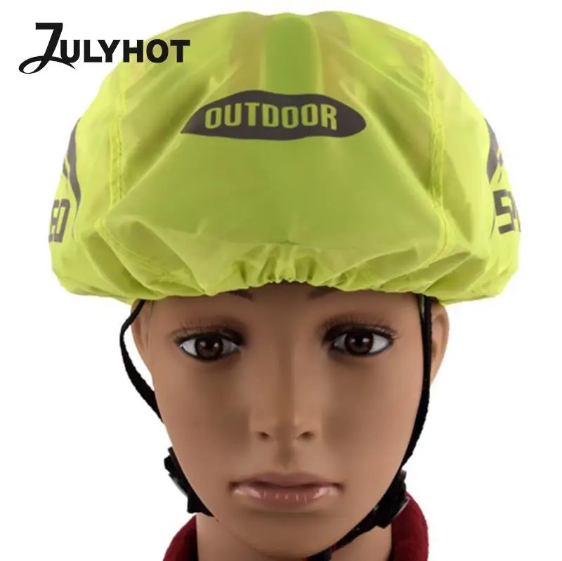 Bicycle Helmet Rain Cover Waterproof Cover With Reflective Strip Cycling MTB Road Rain Cover Oxford Cloth Protection Cover