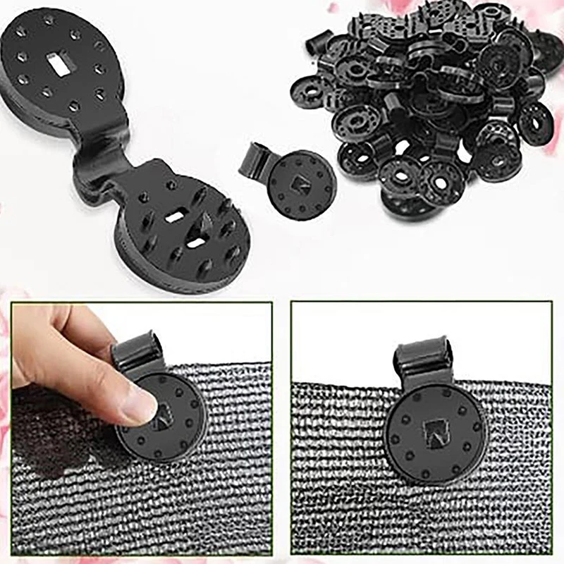 100Pcs Shade Cloth Plastic Clips Sun Shade Net Clips Greenhouse Fabric Fixing Clamps Grommet Fence Netting Hook plant clips