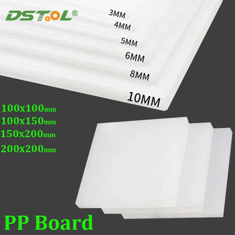 White Polypropylene Board PP Plastic Sheets Plate For DIY Food Grade Punch  Pad Waterproof Thickness 3mm 4mm 5mm 6mm 8mm 10mm - AliExpress