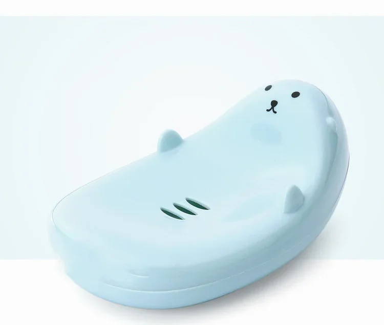 

Adorable Cartoon Animal Shape Soap Box Bathroom Drain Soap Holder Kids Love Bathing Kitchen Bathroom Accessories