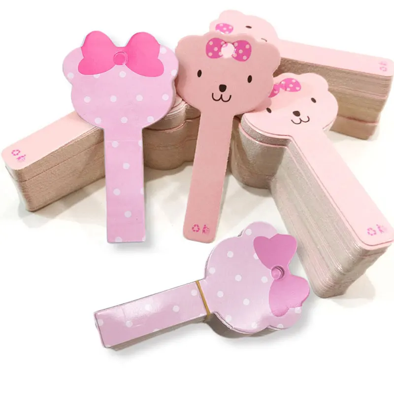 50pcs/lot Cute Jewelry Packing Cards Pink Kraft Paper Tag for Headband Necklace Bracelet Display Cardboard Holder Retail Lables ilikegift зеркало настольное cute rabbit pink