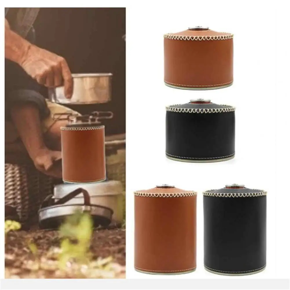 Gas Tank Cover Waterproof Anti-scratch Explosion-proof Protect Gas Tank Faux Leather Camping Cans Cover Outdoor Supplies