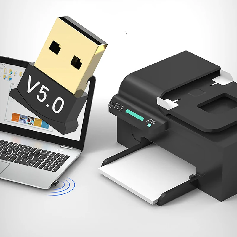 Bluetooth Adapter For PC USB Bluetooth 5.0 Dongle Receiver For Speaker Mouse Keyboard Music Audio Transmitter Printer