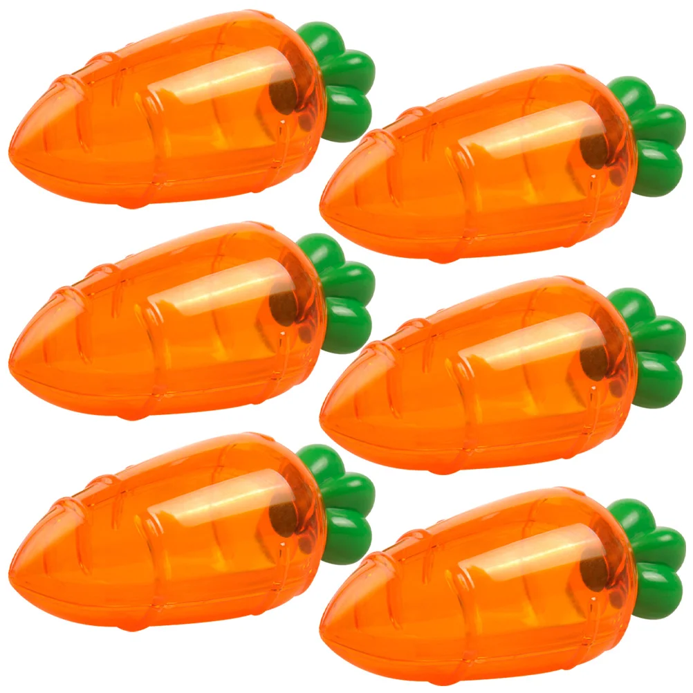 

6 Pcs Storage Carrot Box Bride Chocolate Gift Clear Ornaments Plastic Candy Case