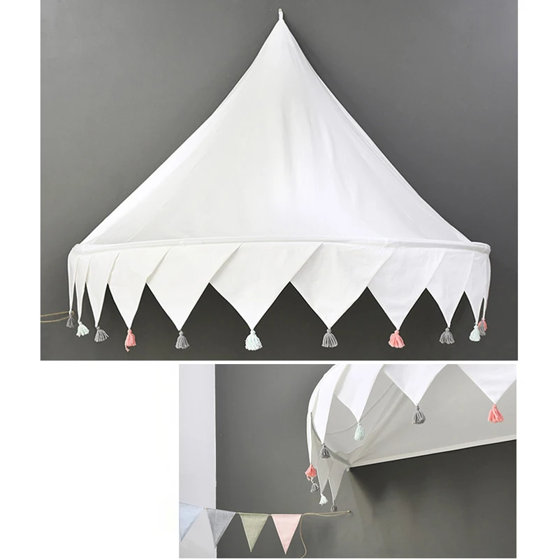 Kids Teepee Tents Children Play House Castle Cotton Foldable Tent Canopy Bed Curtain Baby Crib Netting Girls Boy Room Decoration kids dream tent
