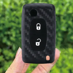 Premium Key Case Cover with Keychain Attachment (2Button)
